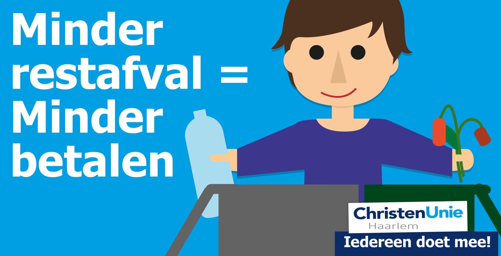 Banner minder restafval is minder afvalstoffenheffing Banner minder restafval is minder afvalstoffenheffing